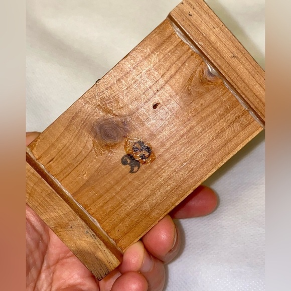 Wooden Jewelry Boxes with Floral Design. Vintage. Handmade and hand painted - Picture 6 of 9